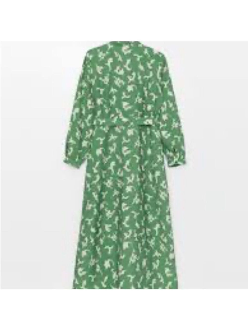 LCW Green Floral Long Sleeve Maxi Dress Large